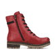 Feuerrote Rieker Damen Schnürstiefel Y7431-35 mit einem Reißverschluss. Schuh Innenseite.