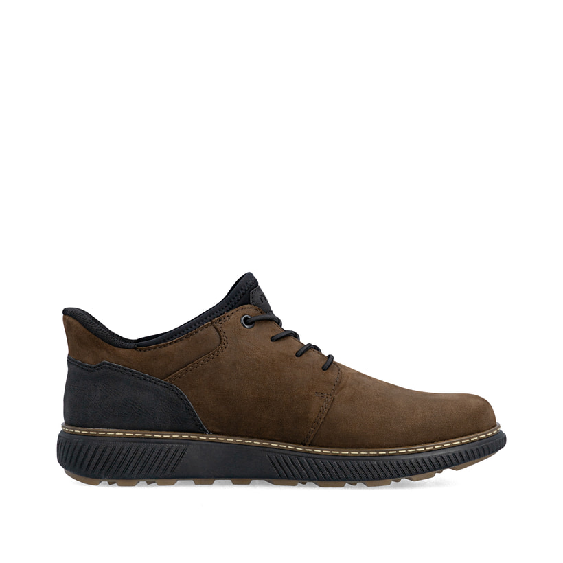 Dunkelbraun-schwarze Rieker Herren Slipper B3357-26 aus Rauleder. Schuh Innenseite.