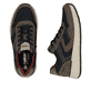 Blaue Rieker Herren Sneaker Low 11501-14 mit Reißverschluss sowie Extraweite H. Schuh von oben, liegend.
