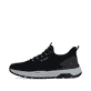 Schwarze Rieker Herren Slipper 06153-00 mit easy Hineinschlüpf-Möglichkeit. Schuh Außenseite.
