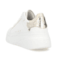 Weiße Rieker Damen Sneaker Low W2303-80 mit einer Schnürung. Schuh von hinten.