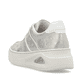 Silberne Rieker Damen Sneaker Low N6402-40 mit Rieker Air Sohlenfenster. Schuh von hinten.