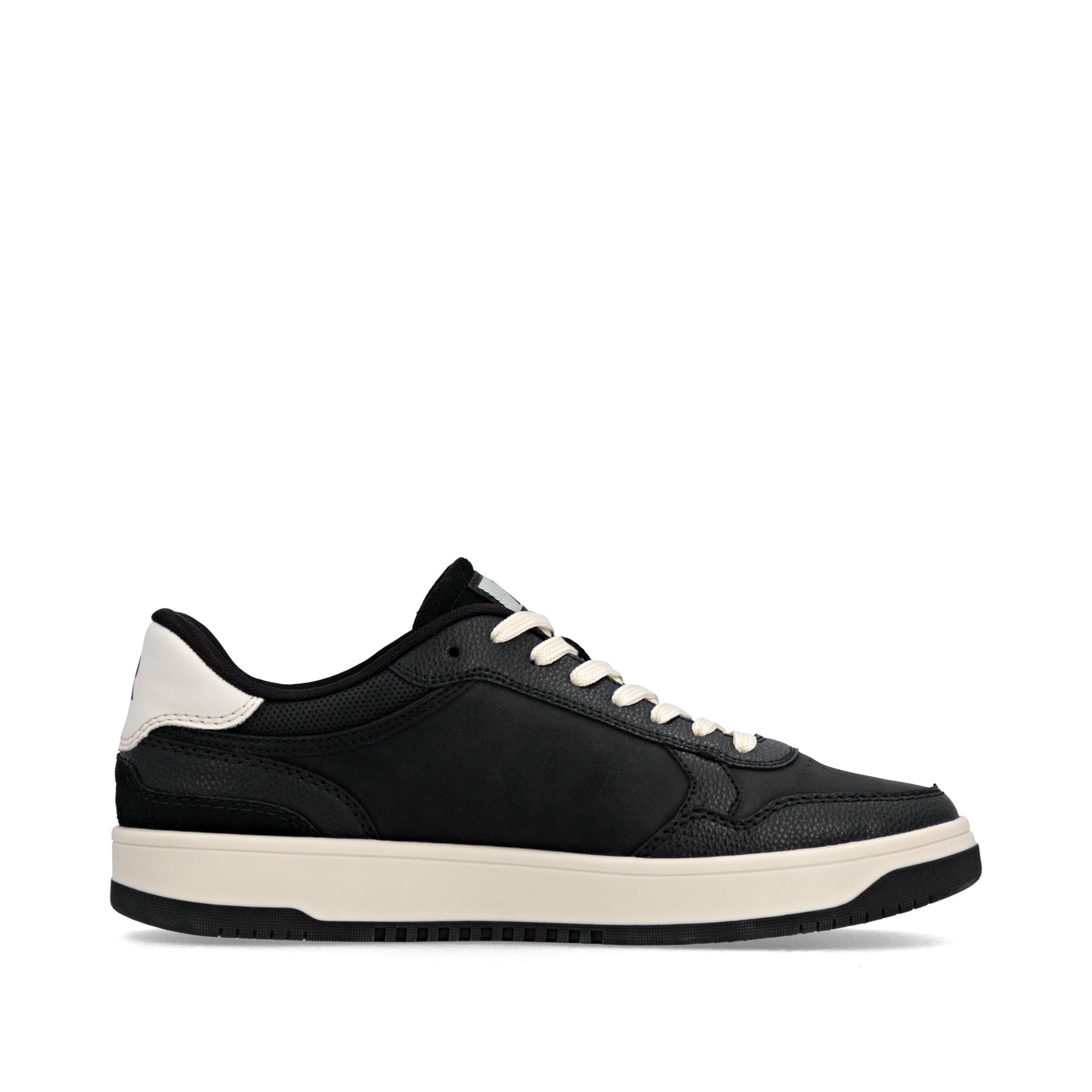 Baskets basses Rieker noires pour homme U1900-00 avec semelle durable. Intérieur de la chaussure.