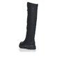 Asphaltschwarze Rieker Damen Hochschaftstiefel Y4760-00 mit einer leichten Sohle. Schuh Innenseite