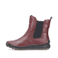 Weinrote Rieker Damen Chelsea Boots 51560-35 mit einem Reißverschluss. Schuh Außenseite.