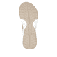 Beige vegane Rieker Damen Pantoletten W3150-60 mit einem Gummizug. Schuh Laufsohle.
