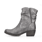 Silberne Rieker Damen Stiefeletten 93760-90 mit einem Reißverschluss. Schuh Außenseite.