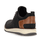 Mocassins Rieker noirs pour homme 14750-00 avec bande élastique. Chaussure vue de dessus.