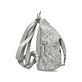 Sac à dos Rieker H1055-93 gris avec fermeture éclair et compartiment arrière. Ouvert.