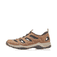 Braune Rieker Herren Slipper 08065-25 mit einem Gummizug sowie Komfortweite G. Schuh Außenseite.