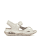 Beige vegane Rieker Damen Trekkingsandalen 67666-60 mit Rieker Air Sohlenfenster. Schuh Innenseite.