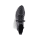 
Tiefschwarze Rieker Damen Stiefeletten Y0700-01 mit Schnürung und Reißverschluss. Schuh von oben