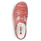 Sabots Rieker rouges pour femme L0396-33 en cuir lisse. Chaussure vue de dessus.