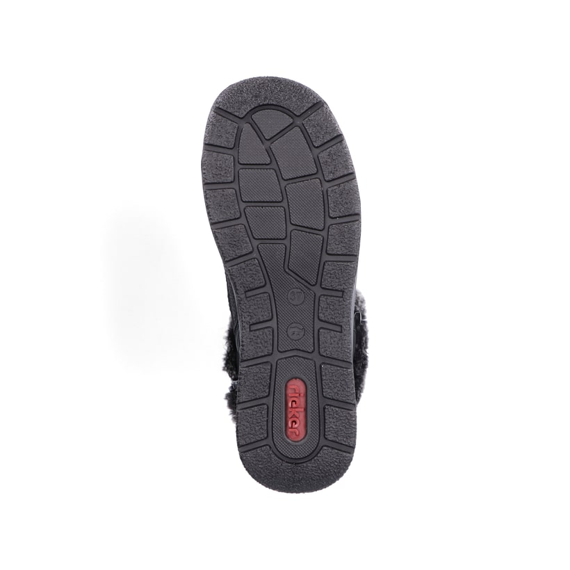 Schwarze Rieker Damen Schnürstiefel L7742-00 mit wasserabweisender TEX-Membran. Schuh Laufsohle.