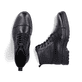 Schwarze Rieker Herren Schnürstiefel 33440-00 aus Glattleder. Schuh von oben, liegend.