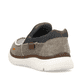 Beige Rieker Herren Slipper B6651-64 mit ultra leichter und flexibler Sohle. Schuh von hinten.