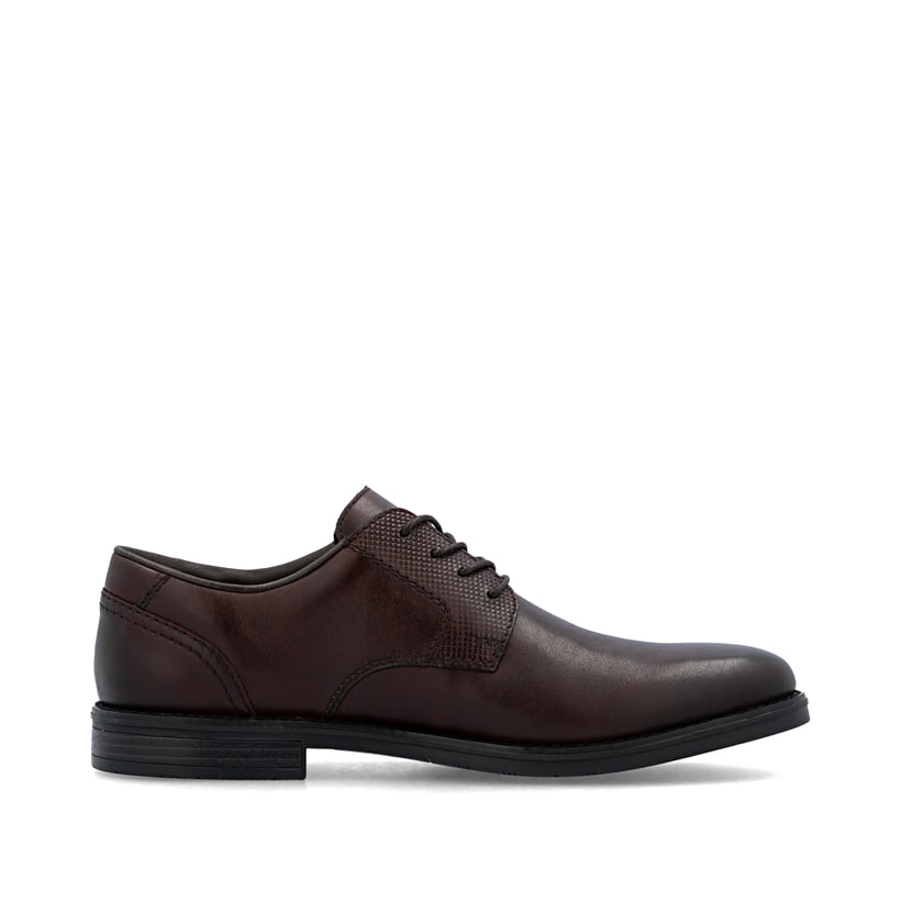 Dunkelbraune Rieker Herren Schnürschuhe 13523-25 aus Glattleder. Schuh Innenseite.