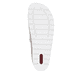 Mules Rieker dorées pour femme 69562-90 avec fleur décorative. Semelle extérieure de la chaussure.
