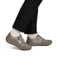Baskets basses Rieker beiges pour femme N1100-62 avec fermeture éclair. Chaussure au pied.