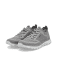 Graue Rieker Herren Sneaker Low B6600-42 mit Schnürung sowie Komfortweite G 1/2. Schuhpaar seitlich schräg.