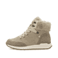 Beige Rieker Damen Schnürstiefel W0670-20 mit griffiger und leichter Sohle. Schuh Außenseite.