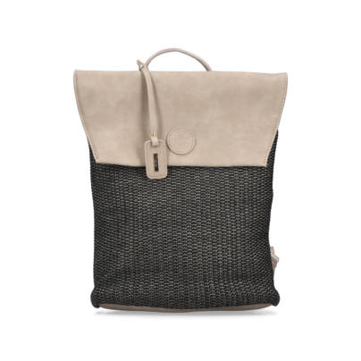 Rieker Rucksack H1386-92 in Multi mit Flechtmuster, Tabletfach und vielen weiteren Fächern. Vorderseite.