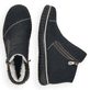 Schwarze Rieker Damen Slipper L4270-00 mit wasserabweisender RiekerTEX-Membran. Schuh von oben, liegend.