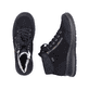 Schwarze Rieker Damen Schnürschuhe L7701-00 mit wasserabweisender TEX-Membran. Schuh von oben, liegend.