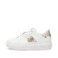 Weiße Rieker Damen Sneaker Low W1202-82 mit einer Schnürung. Schuh Außenseite.