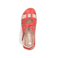 Rote Rieker Ballerinas M1677-33 mit einem Klettverschluss sowie Komfortweite G. Schuh von oben.