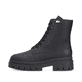 Schwarze Rieker Damen Biker Boots Z9447-00 mit wasserabweisender TEX-Membran. Schuh Außenseite.