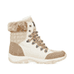 Braunbeige Rieker Damen Schnürstiefel M9644-60 mit Schnürung sowie einer Profilsohle. Schuh Innenseite