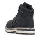 Schwarze Rieker Herren Schnürstiefel F3800-00 mit wasserabweisender TEX-Membran. Schuh von hinten.