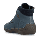 Dunkelblaue Rieker Damen Kurzstiefel 52544-14 mit farbenfrohen Details. Schuh von hinten.