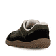 Chaussures à lacets Rieker vertes pour femmes 52303-54 en cuir velours. Chaussure vue de l'arrière.