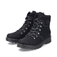 Asphaltschwarze Rieker Damen Chelsea Boots 72690-00 mit einer leichten Sohle. Schuh Innenseite