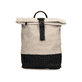 Rieker Rucksack H1426-60 in Beige mit Cord-Optik, Innenfach, Reißverschluss und Handyfach. Vorderseite.