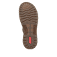 Dunkelgrün-beige Rieker Damen Schnürstiefel 53601-54 mit Deko-Reißverschluss. Schuh Laufsohle.