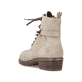 
Hellbeige Rieker Damen Stiefeletten Y0820-64 mit Schnürung und Reißverschluss. Schuh von hinten