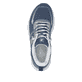Baskets basses Rieker bleues pour femme W3504-12 avec lacets. Chaussure vue de dessus.