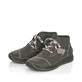 
Khakigrüne Rieker Damen Schnürschuhe 51534-54 mit Schnürung sowie einer leichten Sohle. Schuhpaar schräg.