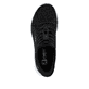 Schwarze Rieker Damen Sneaker Low M6066-01 mit Gummizug sowie flexibler Sohle. Schuh von oben.