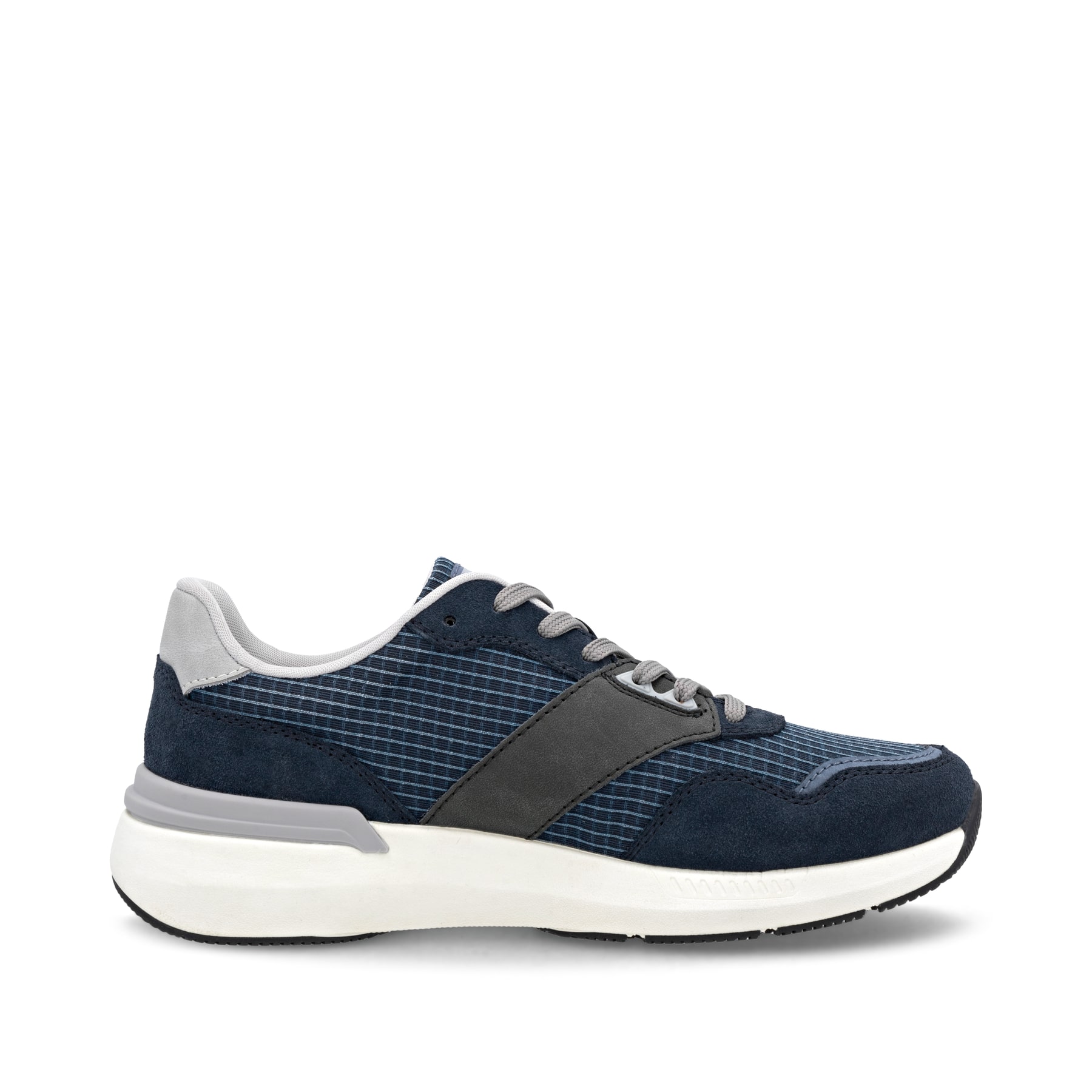 Blaue Rieker Herren Sneaker Low U1402-14 mit Schnürung sowie ultraleichter Sohle. Schuh Innenseite.