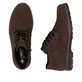 Dunkelbraune Rieker Herren Schnürstiefel 10539-22 aus Rauleder. Schuh von oben, liegend.