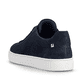 Dunkelblaue Rieker Herren Sneaker Low U0701-14 aus Rauleder mit einer Schnürung. Schuh von hinten.