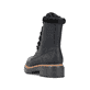 Königsblaue Rieker Damen Biker Boots 72621-14 mit Schnürung und Reißverschluss. Schuh Innenseite