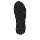 Schwarze Rieker Damen Slipper M9050-00 mit Gummizug sowie einer flexiblen Sohle. Schuh Laufsohle.
