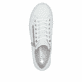 Baskets basses Rieker blanches pour femme N0900-81 en cuir lisse. Chaussure vue de dessus.