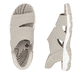 Beige vegane Rieker Damen Trekkingsandalen 68895-64 mit Ready2GO Slip-in Feature. Schuh von oben, liegend.