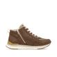 Braune Rieker Damen Sneaker High 42570-22 mit flexibler und super leichter Sohle. Schuh Innenseite.
